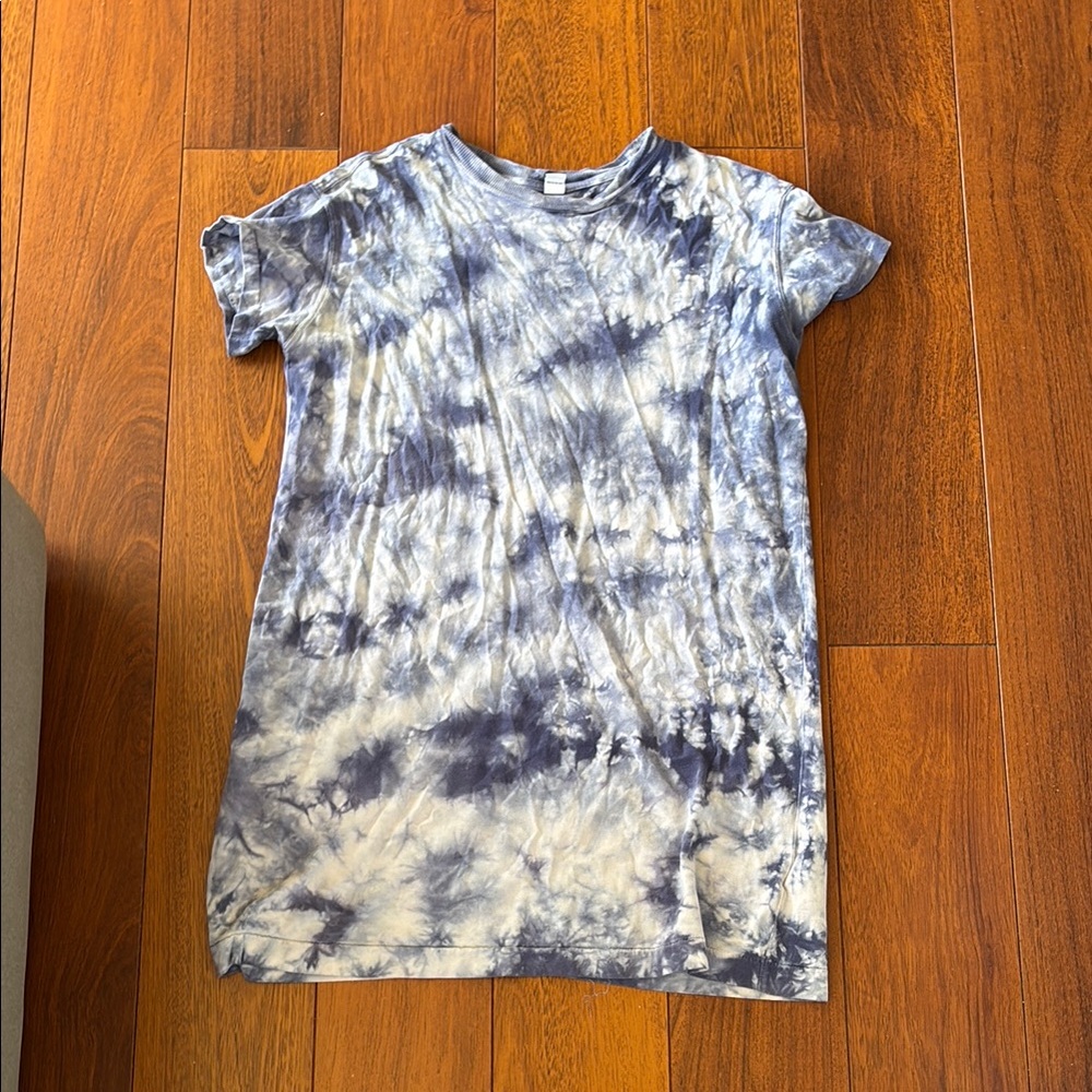 Blue Tie-dye t-shirt dress